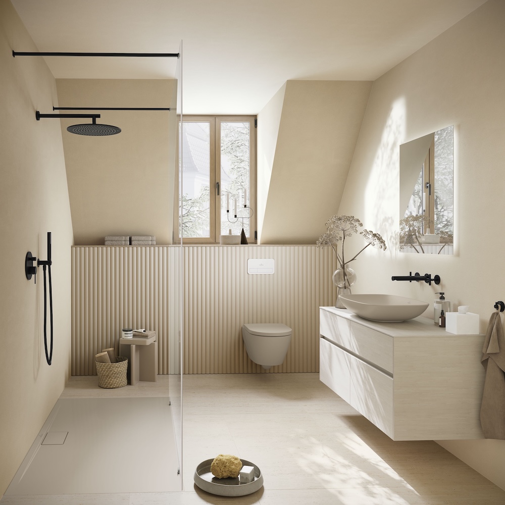 FotoBeige is terug: de kleur Almond verovert de badkamer